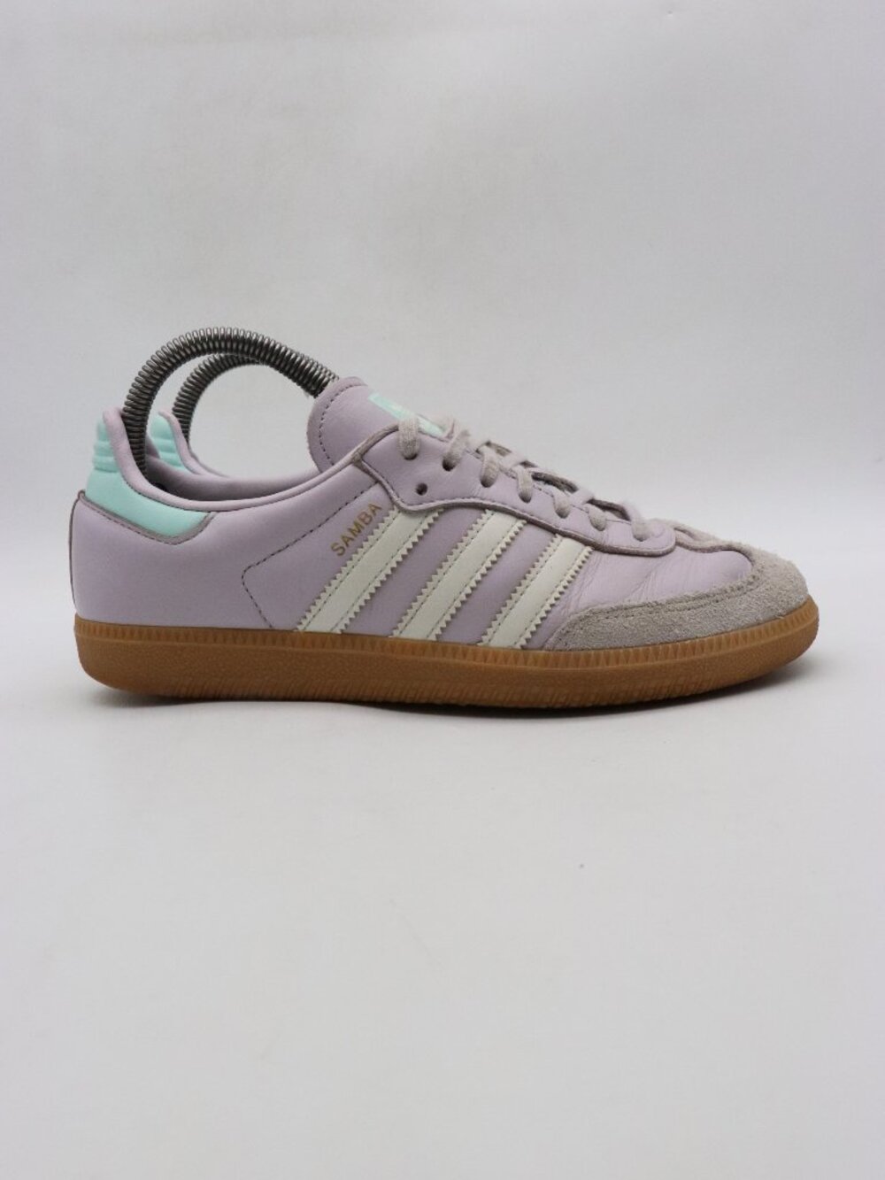 Adidas Original Samba OG Men's 5.5 Women 6.5 Silver Dawn Purple Sneaker IH2872
